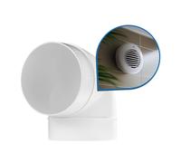 kör4u Tuyau de ventilation coudé à 90 degrés - Diamètre : 150 mm - Blanc - Conduit d'air - Circulation de l'air