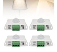 Koerper Lot de 4 capteurs infrarouges PIR DC 12 V 24 V Interrupteur automatique Détecteur de mouvement extérieur Interrupteur pour bande LED / ampoule