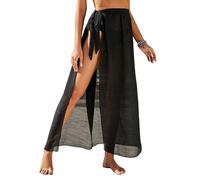 Koerye Paréo Femme Sarong Beach Wrap de Plage Cache-Maillots et Sarongs Beachwear Jupes Cache-Maillot de Bain Cover Up Noir