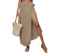 Koerye Wrap de Plage de Femmes Beachwear Cache Maillot Sarong Couverture de Bikini Jupes Couver Up Kaki
