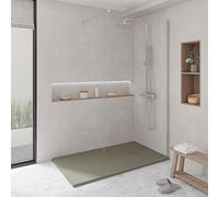 KOES - Receveur de douche en résine modèle NILO - 90x110 - Gris quartz RAL 7039