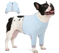 KOESON Manchon de convalescence pour chien mâle et femelle, chemise de convalescence à fermeture éclair pour éviter le léchage, chemise à manches longues pour soins des jambes, bras, épaules et plaies