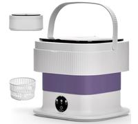 Koeutoze Mini Machine à Laver Portable 10L avec Panier d’Essorage Amovible, Pliable et Compacte - 3 Modes Tactiles, Sans Raccordement d’Eau, Machine à Laver Camping, Appartement, Voyage, Dortoir