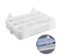 Kofebe Plateau de rangement empilable et pliable pour vêtements, pantalons, shorts, chemises, blanc (37,5 x 29 cm)