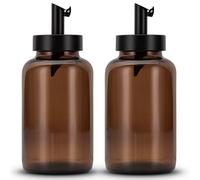 Koffs Design - Lot de 2 sucriers avec doseur en acier inoxydable - Saupoudreuse individuelle pour sucre, saupoudres, graines de sésame, graines et plus encore - Sucrier moderne en verre avec