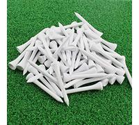 Kofull Lot de 100 Tees de Golf Professionnels en Bois - 54 mm, Blanc