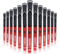Kofull Neuf Grip Golf Grip De Golf Carbone Fil Cordon Fers de Golf Grips Taille Standard Clubs de Golf Grips-13pcs (Red-Standard)
