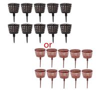 KOFUN Boîte d'engrais pour bonsaï avec couvercle, 10 pièces, outil de bonsaï, panier de couverture, boîte de rangement pour insectes, pot de pépinière portable