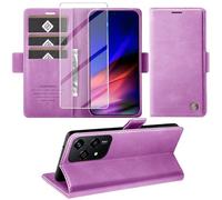 KOGENG Coque pour Honor 200 Lite, Magnétique Housse en Cuir PU Premium Etui à Rabat, Pochette de Flip Portefeuille Antichoc Coque Protection Telephone pour Honor 200 Lite 5G Case (Violet)