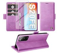 KOGENG Coque pour Samsung Galaxy S20 FE, Magnétique Housse en Cuir PU Premium Etui à Rabat, Pochette de Flip Portefeuille Antichoc Coque Protection Telephone pour Samsung S20 FE 5G Case (Violet)