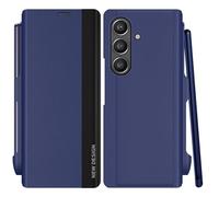 KOGENG Coque pour Samsung Galaxy Z Fold 7 avec Porte-S Pen, Magnétique Housse en Cuir PU Premium Etui à Rabat, Antichoc Flip Pochette Protection Telephone pour Samsung Z Fold 7 5G Case (Bleu)
