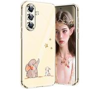 KOGENG Coque pour Samsung S25 5G Chat Silicone Paillette Antichoc Housse Anti-Rayures Protection Bumper Case Ultra Fine Souple Anti-Choc Étui pour Samsung Galaxy S25 5G Coque Mince (Lapin)