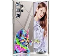 KOGENG Coque pour Samsung S25 Ultra 5G Chat Silicone Paillette Antichoc Housse Anti-Rayures Protection Bumper Case Ultra Fine Souple Anti-Choc Étui pour Samsung Galaxy S25 Ultra 5G Coque Mince (Chat)