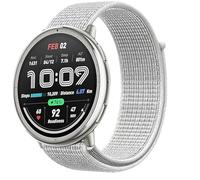 KoGiio 20mm Bracelet pour Amazfit GTS 4/GTS 4 Mini/GTS 3/GTS 2 Mini/GTS 2e/GTS 2/GTS/GTR 42mm, Nylon Respirabilité Ajustable Bracelet pour Amazfit Bip 3 Pro/Bip 3/Bip/Bip S/Bip Lite/Bip U Pro-Blanc