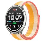 KoGiio 20mm Bracelet pour Amazfit GTS 4/GTS 4 Mini/GTS 3/GTS 2 Mini/GTS 2e/GTS 2/GTS/GTR 42mm, Nylon Respirabilité Ajustable Bracelet pour Amazfit Bip 3 Pro/Bip 3/Bip S/Bip Lite/Bip U Pro-Jaune/Blanc