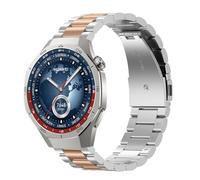 KoGiio 22mm Bracelet compatible avec Oneplus watch 2/Xiaomi Watch S3/Xiaomi Watch 2/ Watch 2 Pro/Huawei Watch GT4 46mm /3 46mm /Watch 4 Pro /4/Ultimate/Buds ,Acier Inoxydable Bracelet - Argent/Or Rose