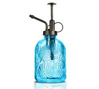 KoGiio 360ML Verre Plantes Vaporisateur D'arrosage, Une Main Darrosage Pulvérisateur Brumisateur pour Jardinage Plantes, Nettoyage, L'alcool, Rétro avec Pompe Arrosoir - Bleu-Buse Bronze