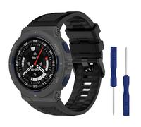 KoGiio Bracelet pour Amazfit Active Edge, Silicone Respirant Sangle Bracelet pour Amazfit Active Edge -Noir