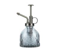 KoGiio Verre Plantes Vaporisateur D'arrosage, 200ml Rétro avec Pompe Arrosoir, Une Main Darrosage Pulvérisateur Brumisateur pour Jardinage Plantes, Jardin, Nettoyage, L'alcool-Gris-Buse Bronze