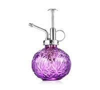 KoGiio Verre Plantes Vaporisateur D'arrosage, 240ml Rétro avec Pompe Supérieure Arrosoir, Une Main Darrosage Pulvérisateur Brumisateur pour Jardinage Plantes, Jardin, L'alcool Violet-Buse argentée