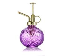 KoGiio Verre Plantes Vaporisateur D'arrosage, 240ml Rétro avec Pompe Supérieure Arrosoir, Une Main Darrosage Pulvérisateur Brumisateur pour Jardinage Plantes,Nettoyage, L'alcool Violet-Buse dorée