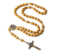 KOGMMYSEVP Chapelet chrétien Jésus Christ Chapelet Sainte Communion Baptême Prière Bijoux Église, 18inches