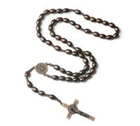 KOGMMYSEVP Chapelet chrétien Jésus Christ Chapelet Sainte Communion Baptême Prière Bijoux Église, 18inches