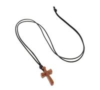 KOGMMYSEVP Collier en bois pour couple avec pendentif en bois naturel pour homme et femme - Accessoire de mode polyvalent pour toutes les occasions - Symbole de connexion - Collier catholique