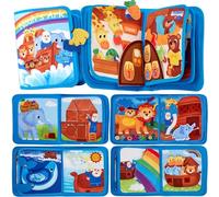 KOGMOW Busy Book Montessori Jouet à partir de 1, 2, 3 ans - Thème Arche de Noé avec 20 activités - Quiet Book Busy Board pour encourager la motricité fine - Cadeau pour baptême et anniversaire