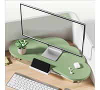 KOGTYB Support de Moniteur et Stockage, Support d’Ascenseur de Moniteur d’Ordinateur réglable, Support de Rangement d’Organisateur de Bureau en Forme de Nuage, Blanc et Vert(White)