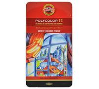 Koh-I-Noor 3812 Mona Lisa Crayons de couleur pour l'Artiste - Couleurs assorties (Set de 12)