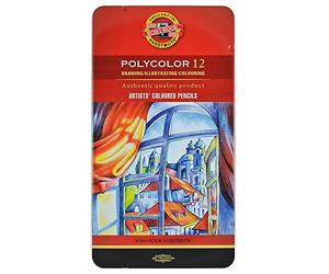Koh-I-Noor 3812 Mona Lisa Crayons de couleur pour l'Artiste - Couleurs assorties (Set de 12)