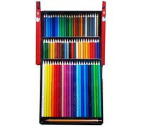 Koh-I-Noor 3837 POLYCOLOR - Crayons de couleur avec taille-crayon et 2 crayons de graphite dans un étui en carton - couleurs assorties, set de 72