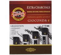 Koh-I-Noor Artificial Extra Charcoal Charbon de Bois artificiel (Set de 4)