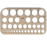 Koh-I-Noor Gabarit de dessin technique Cercle 4-40 mm Pochoir de College