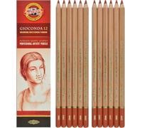 Koh-i-noor Gioconda 8802 Lot de 12 crayons à papier Russet Sepia