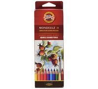 Koh-I-Noor Mondeluz Fruit Crayons de Couleur Aquarelle (Set de 18)