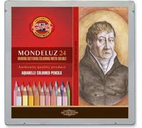 Koh-i-noor MONDELUZ set de crayons de couleur pour aquarelle - Portrait 24 pcs dans une boîte en bois