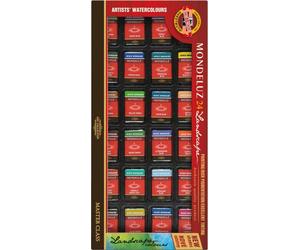 KOH-I-NOOR Mondeluz Set Landscape Ensemble de peintures à l'aquarelle 24 pcs