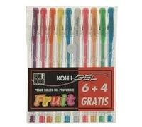 Koh-I-Noor NAGP10F stylo à encre gel Stylos à encre gel avec bouchon Bleu, Vert, Orange, Rose, Rouge, Violet, Blanc, Jaune 10 pièce(s) G