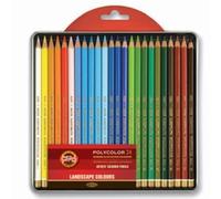 Koh-I-Noor Polycolor Landscape Paysage Crayons de Couleur pour l'Artiste (Set de 24)