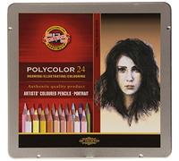 Koh-I-Noor – Crayons de couleur Polycolor Portrait pour l'artiste – Set de 24