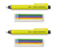 KOH-I-NOOR S128 - Craie de Tailleur avec Support et 6 craies de Couleur (Vert, Violet, Bleu, Rouge, Jaune, Blanc) - Ensemble de 2 avec 2 Supports et 6 craies de Rechange chacun