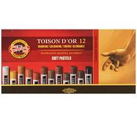 Koh-I-Noor TOISON D'OR 8522 Crayons Pastels Doux pour l'Artiste - Brun (Lot de 12)