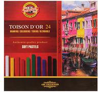 Koh-I-Noor TOISON D'OR 8584 Crayons Pastels Doux pour l'Artiste (Lot de 24)