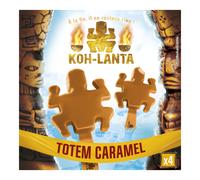 KOH LANTA Lot de 4 bâtonnets de glace au caramel en forme totem - 160 g