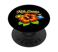 Koh Lanta Thaïlande Plage Tropicale Thaïlande Motif Floral PopSockets PopGrip Adhésif