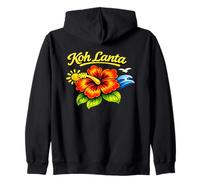 Koh Lanta Thaïlande Plage Tropicale Thaïlande Motif Floral Sweat à Capuche