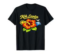 Koh Lanta Thaïlande Plage Tropicale Thaïlande Motif Floral T-Shirt