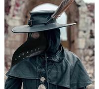KOH Masque de peste, unisexe, pour Halloween, cosplay, médiéval, en cuir végétalien, effrayant, horreur